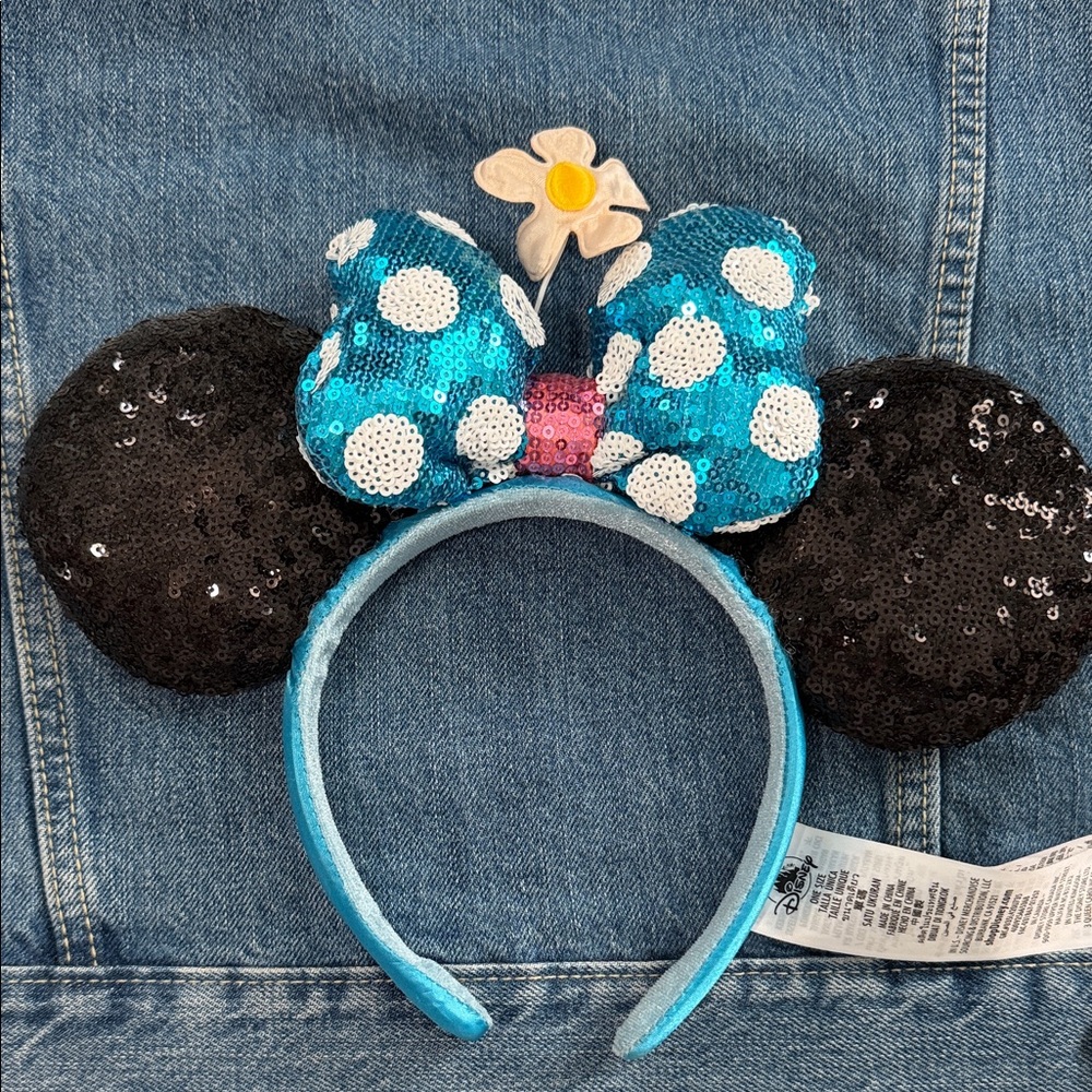 Disney Black Sequin Mouse Ears Headband